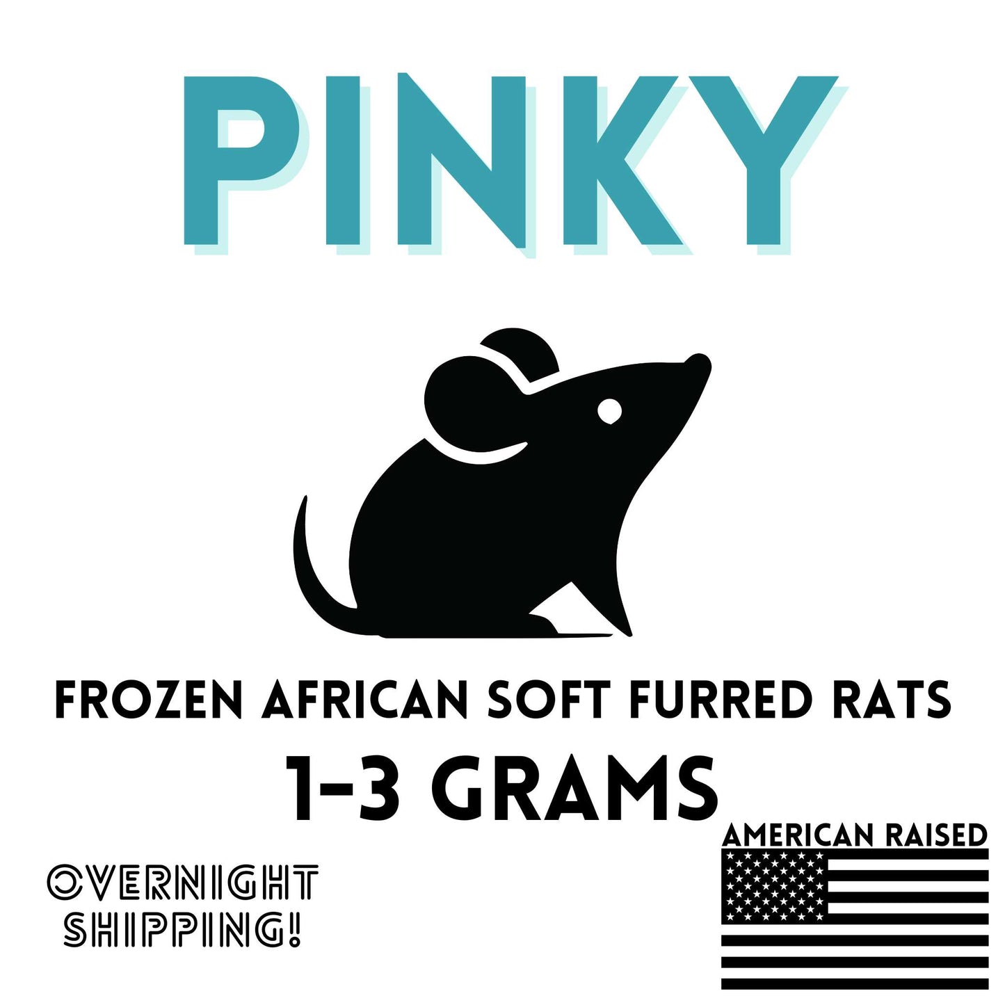Frozen Pinky African Soft Furred Rats | 25 Count