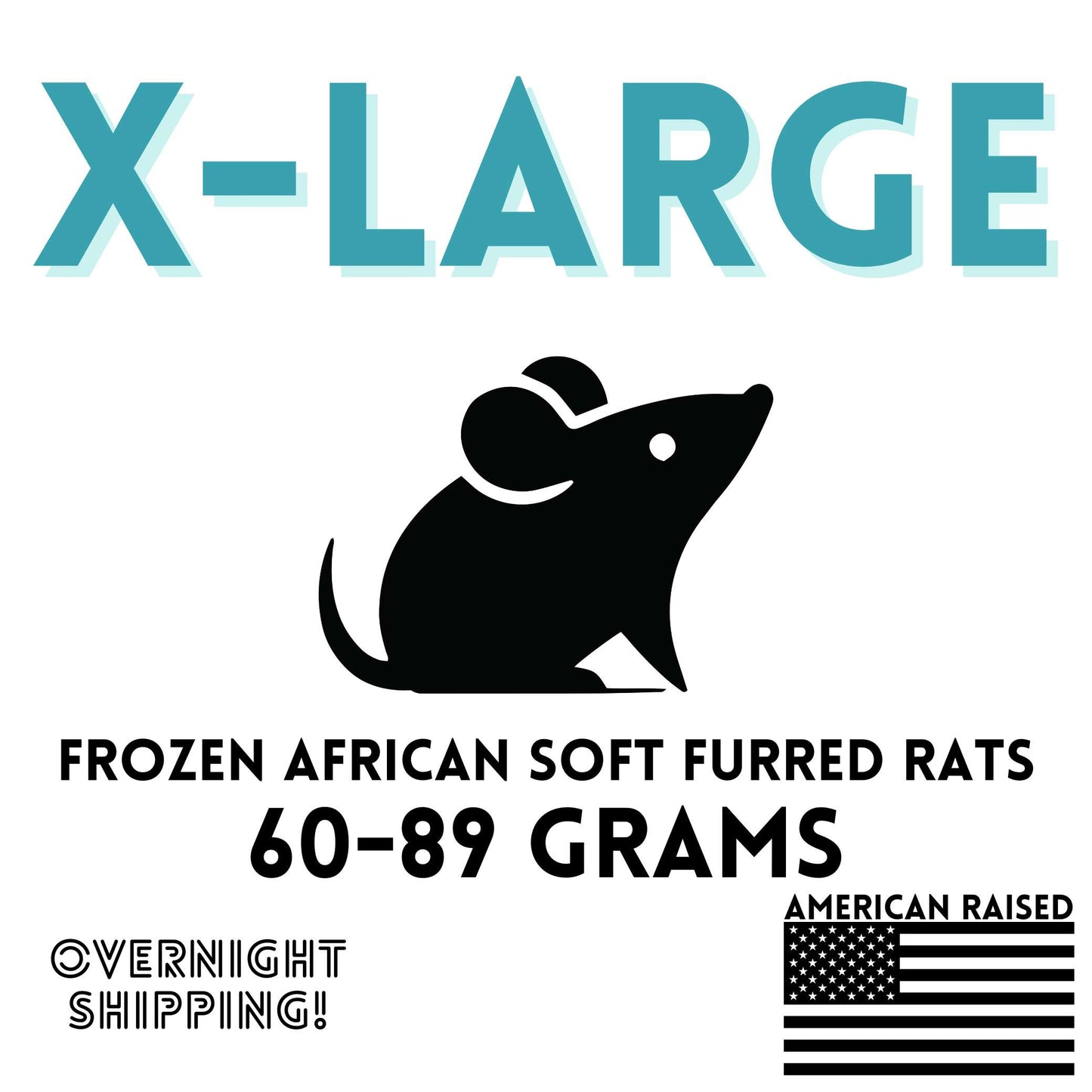 Frozen X-Large African Soft Furred Rats | 10 Count